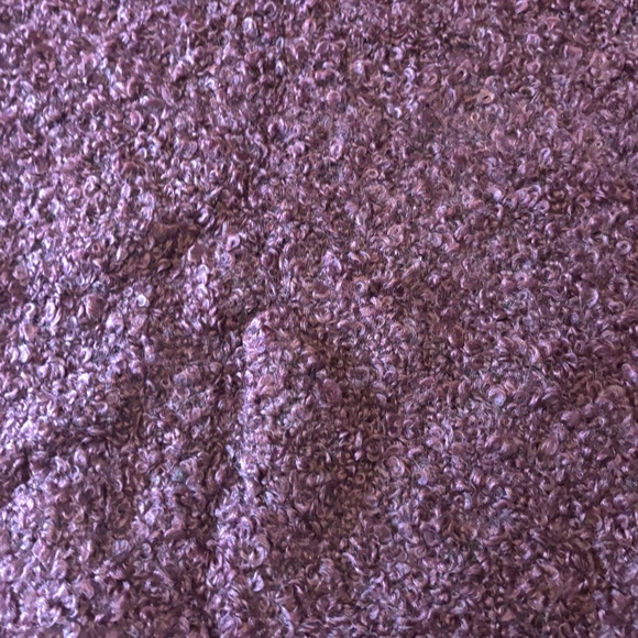 Burgundy touch of wool boucle long sleeves nightshirt lounge dress made in Italy - Picture 5 of 11